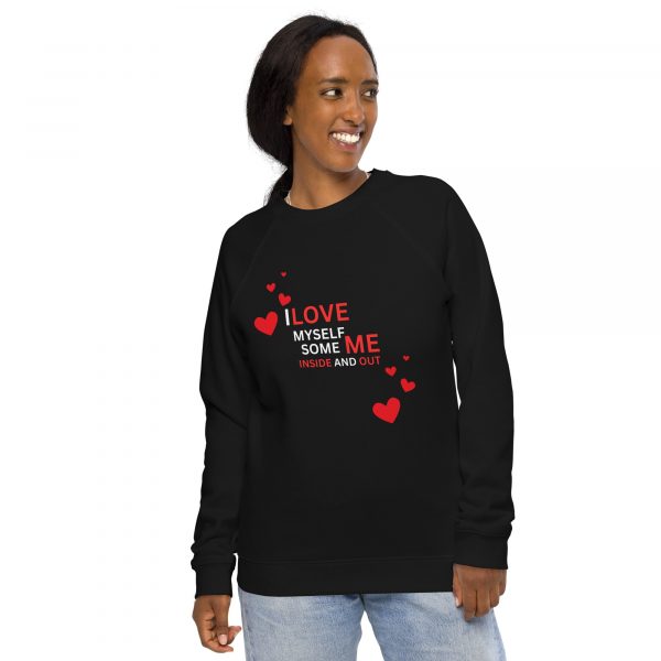 Unisex organic raglan sweatshirt - Image 2